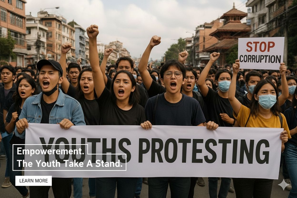 Youths Leads Nationwide Anti-Corruption Protest in Nepal